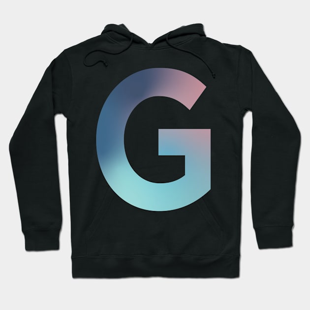 Gradient Letter G Initial Alphabet Hoodie by murialbezanson